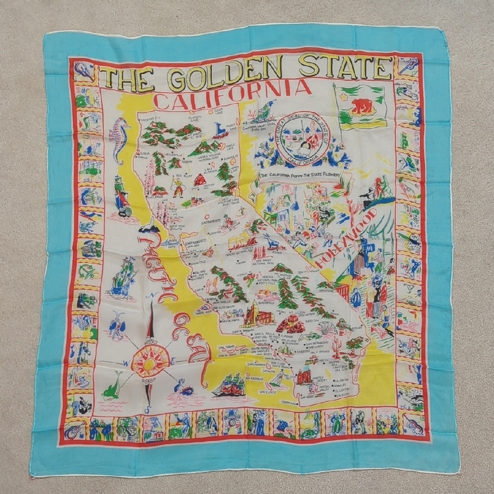 California Vintage Silk Scarf